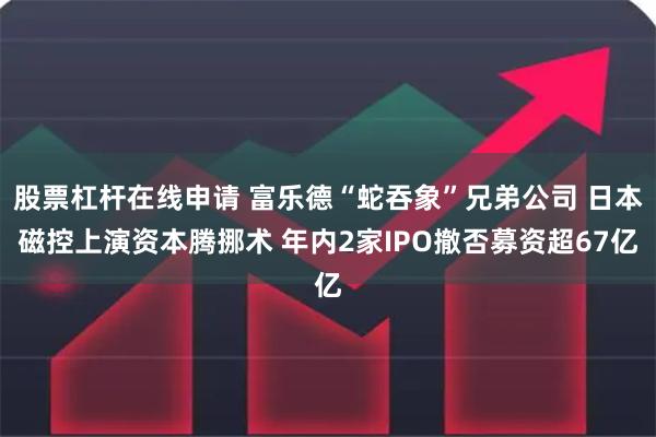 股票杠杆在线申请 富乐德“蛇吞象”兄弟公司 日本磁控上演资本腾挪术 年内2家IPO撤否募资超67亿